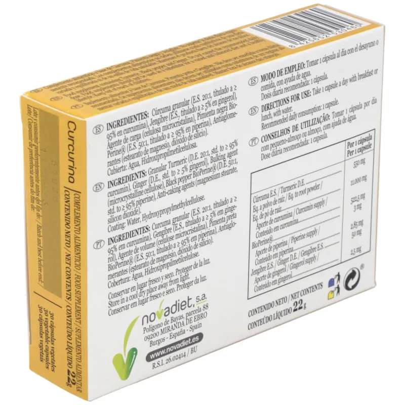 Curcurina 30 Cápsulas Vegetales | Farmacia Barata Curcurina 30 Cápsulas Vegetales | Farmacia Barata