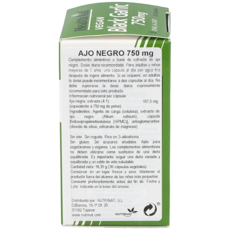 Ajo Negro 750 mg 30 cápsulas | Farmacia Barata Ajo Negro 750 mg 30 cápsulas | Farmacia Barata