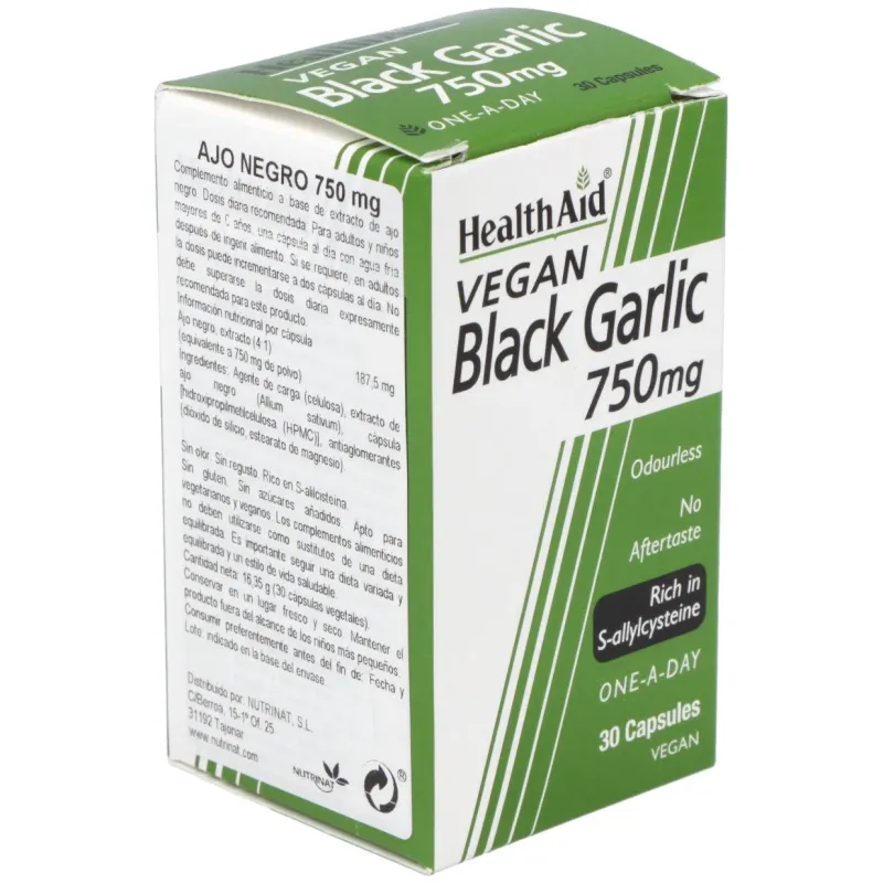Ajo Negro 750 mg 30 cápsulas | Farmacia Barata Ajo Negro 750 mg 30 cápsulas | Farmacia Barata