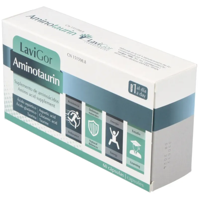 Aminotaurin 60 Cápsulas | Farmacia Barata