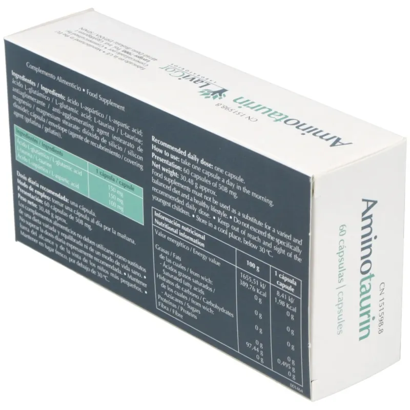 Aminotaurin 60 Cápsulas | Farmacia Barata