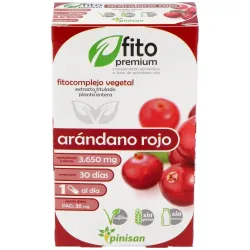 Pinisan Fitopremium Arándano Rojo, 30 cápsulas.