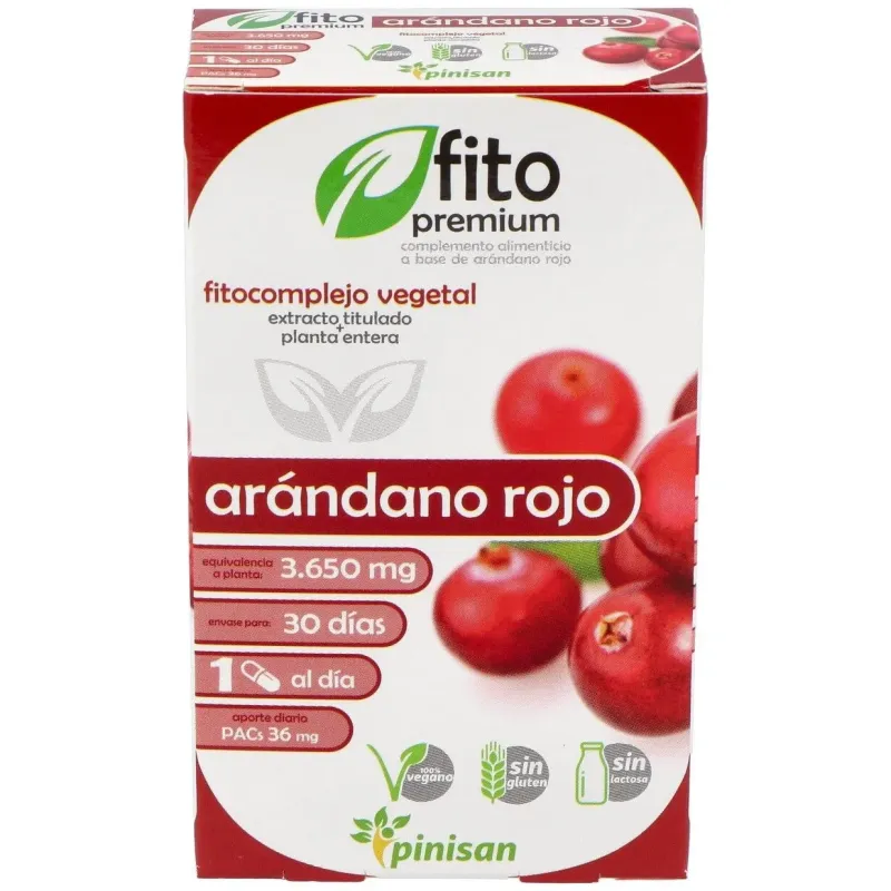 Pinisan Fitopremium Arándano Rojo 30 cápsulas | Farmacia Barata Pinisan Fitopremium Arándano Rojo 30 cápsulas | Farmacia Barata