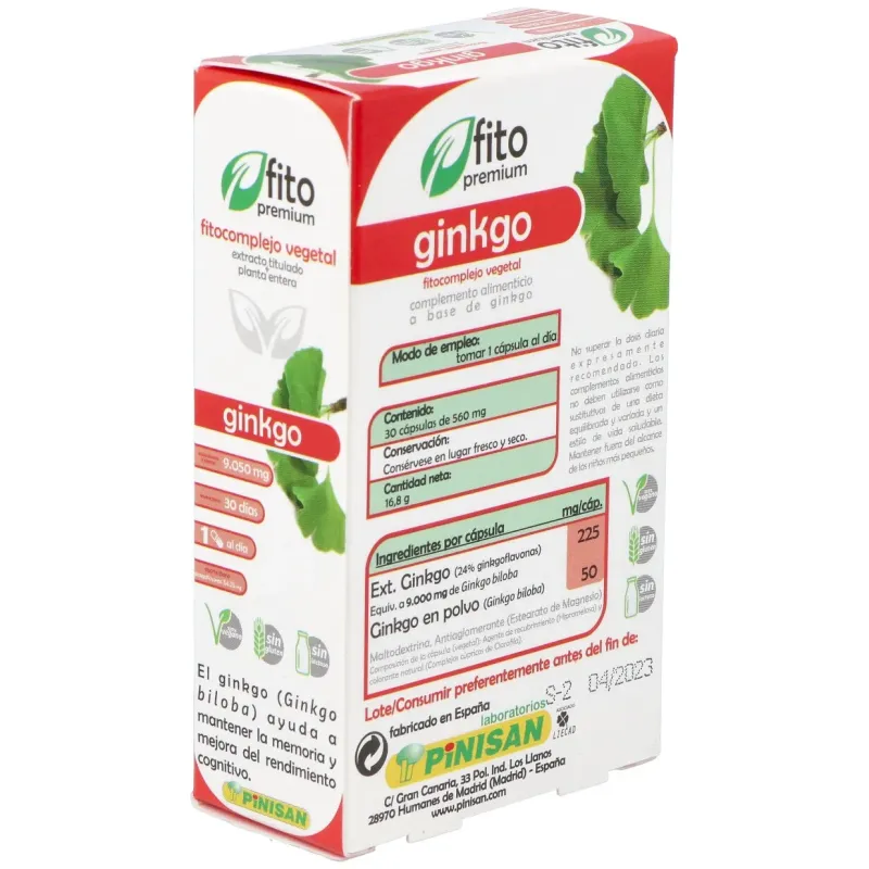 Fitopremium Ginkgo 30 cápsulas | Farmacia Barata Fitopremium Ginkgo 30 cápsulas | Farmacia Barata