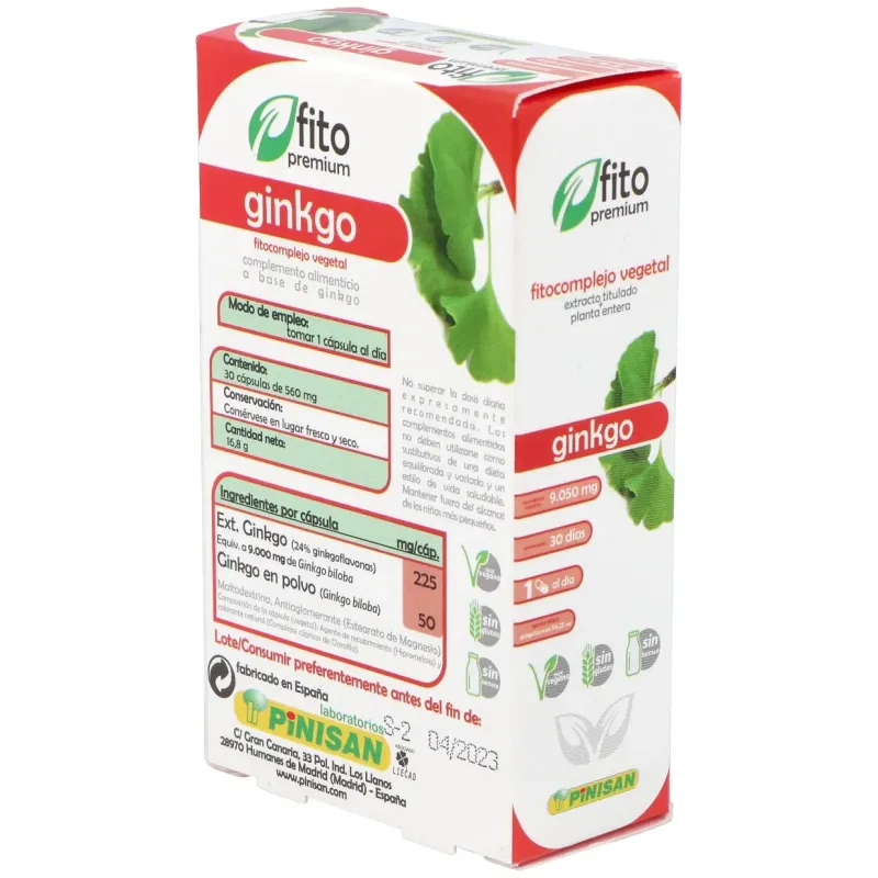 Fitopremium Ginkgo 30 cápsulas | Farmacia Barata Fitopremium Ginkgo 30 cápsulas | Farmacia Barata