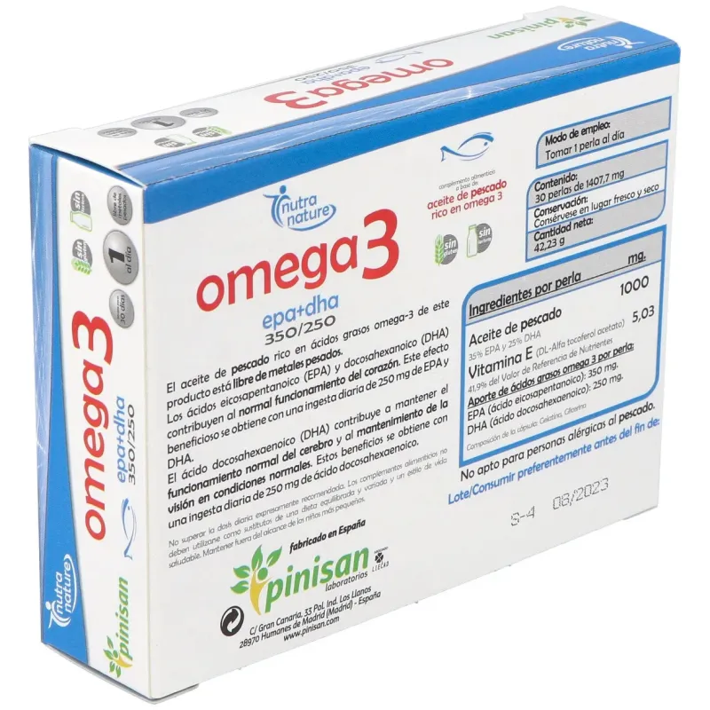 Omega 3 30 Perlas Pinisan | Farmacia Barata