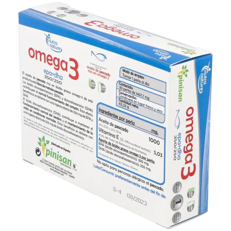 Omega 3 30 Perlas Pinisan | Farmacia Barata