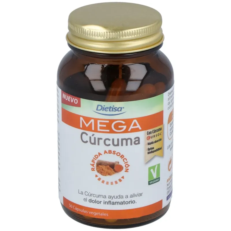 Mega Cúrcuma Dietisa 50 Cápsulas | Farmacia Barata