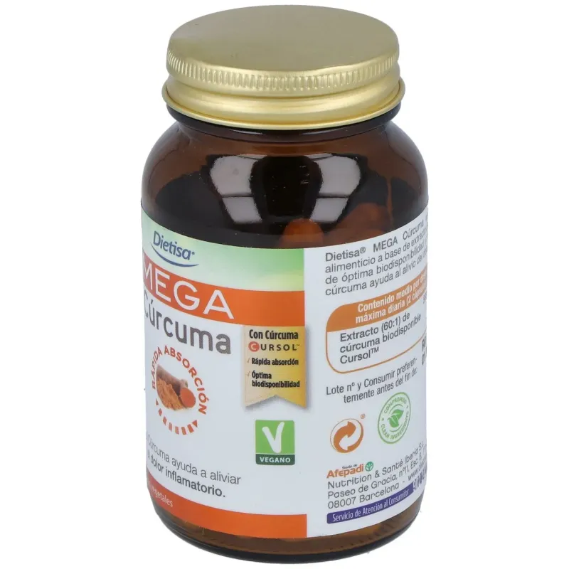 Mega Cúrcuma Dietisa 50 Cápsulas | Farmacia Barata