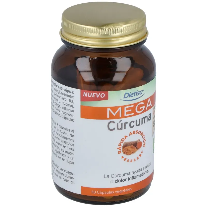 Mega Cúrcuma Dietisa 50 Cápsulas | Farmacia Barata