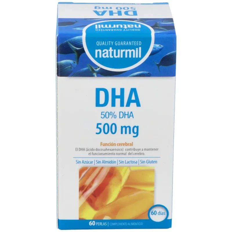 DHA 500 mg 60 Perlas Naturmil | Farmacia Barata DHA 500 mg 60 Perlas Naturmil | Farmacia Barata