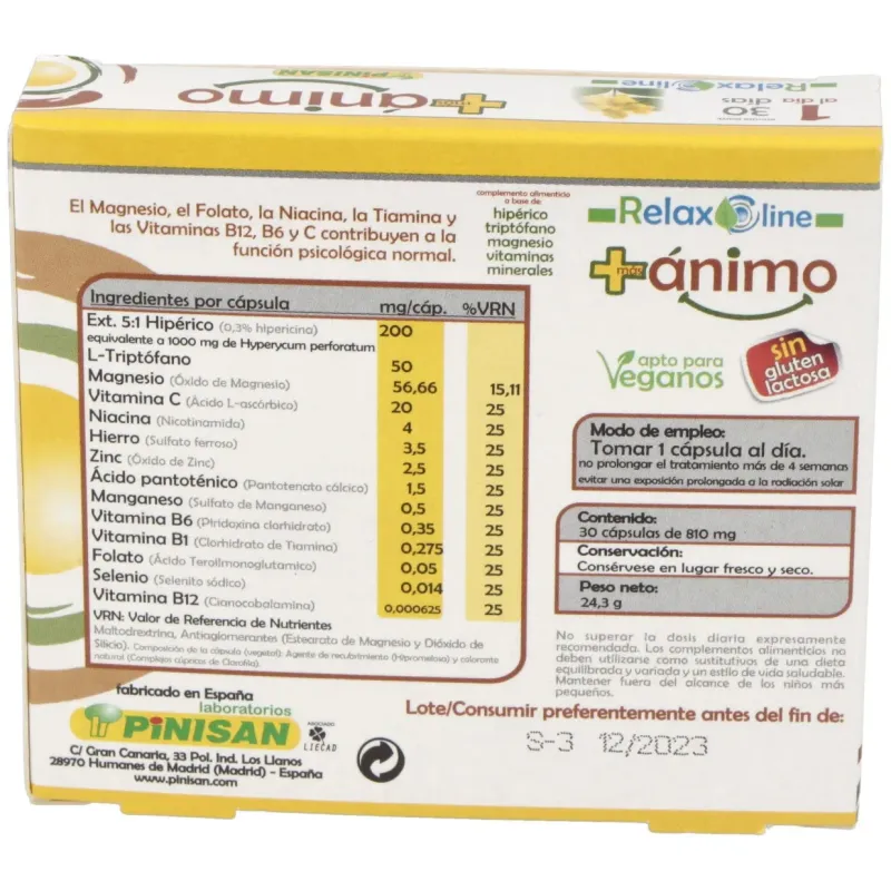 Mas Ánimo 30 cápsulas | Farmacia Barata