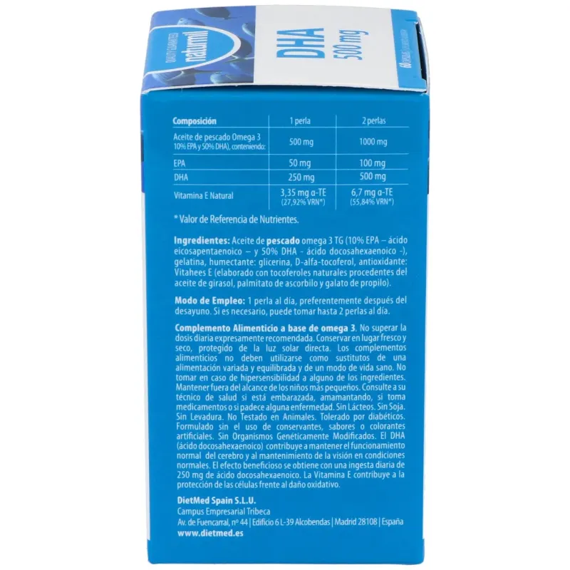 DHA 500 mg 60 Perlas Naturmil | Farmacia Barata DHA 500 mg 60 Perlas Naturmil | Farmacia Barata