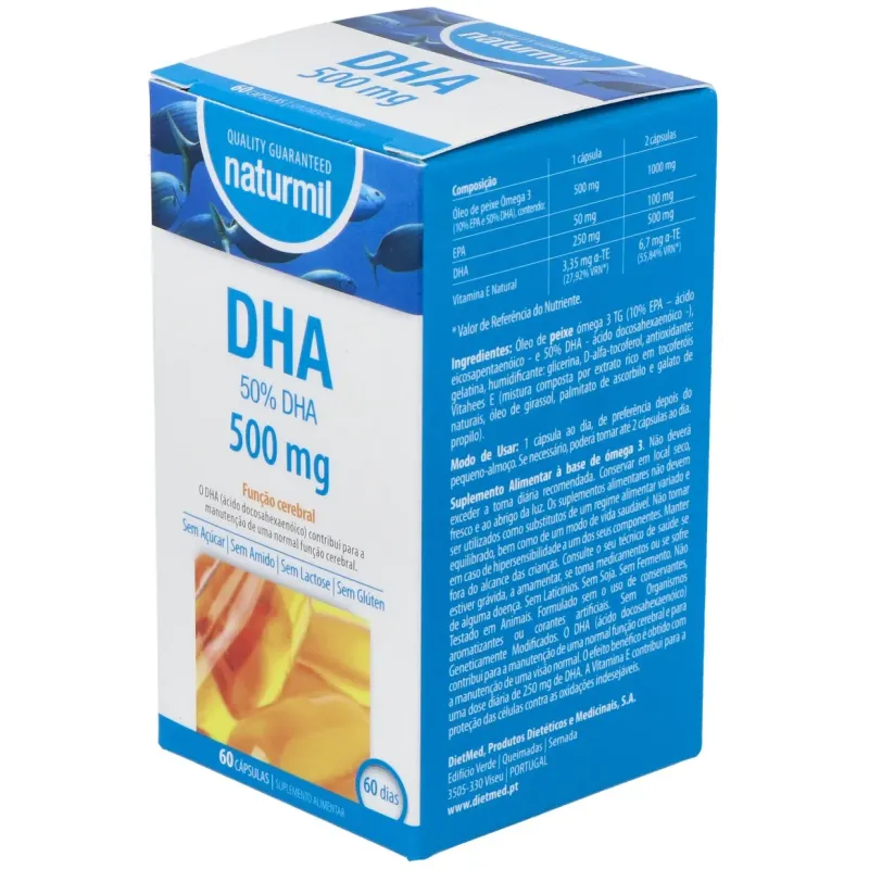 DHA 500 mg 60 Perlas Naturmil | Farmacia Barata DHA 500 mg 60 Perlas Naturmil | Farmacia Barata
