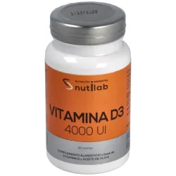 Nutilab Vitamina D3, 60 Perlas de 4000 Ui