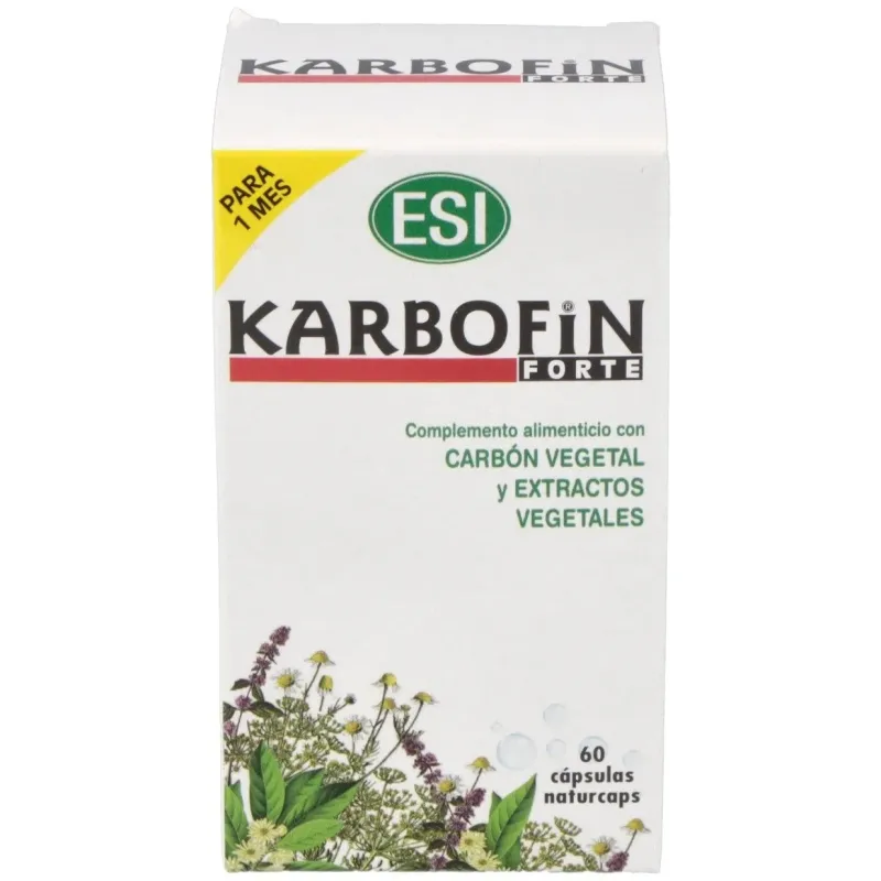 Karbofin Forte 60 cápsulas 350 mg ESI | Farmacia Barata Karbofin Forte 60 cápsulas 350 mg ESI | Farmacia Barata
