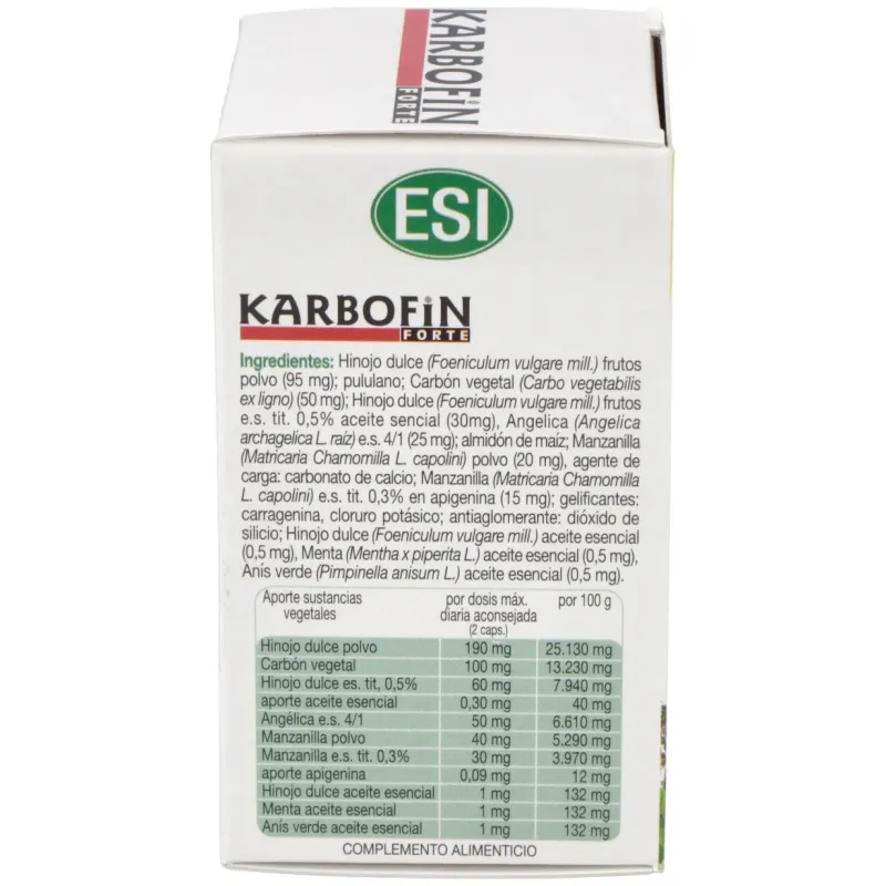 Karbofin Forte 60 cápsulas 350 mg ESI | Farmacia Barata Karbofin Forte 60 cápsulas 350 mg ESI | Farmacia Barata