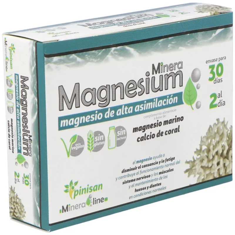 Mineraline Magnesium 60 cápsulas Pinisan | Farmacia Barata