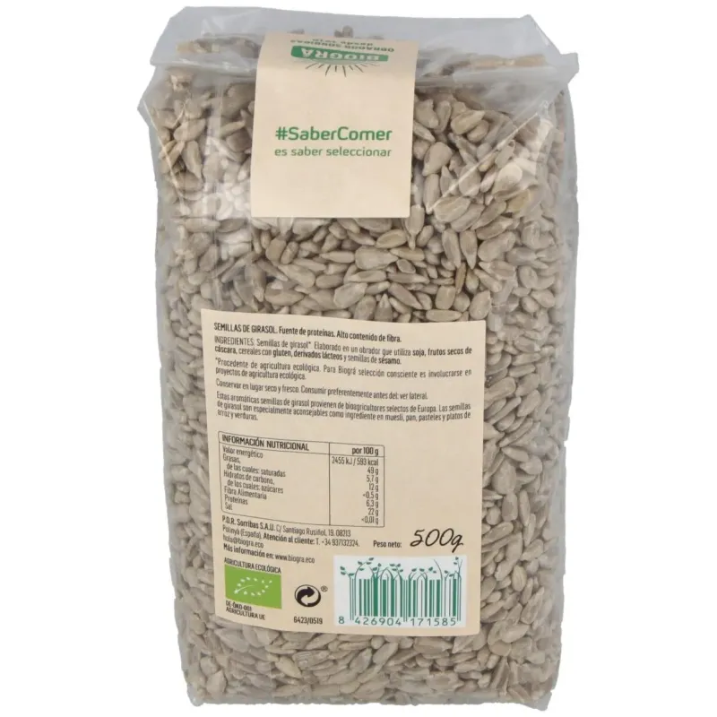 Pipas de Girasol Bio 500 g | Farmacia Barata Pipas de Girasol Bio 500 g | Farmacia Barata