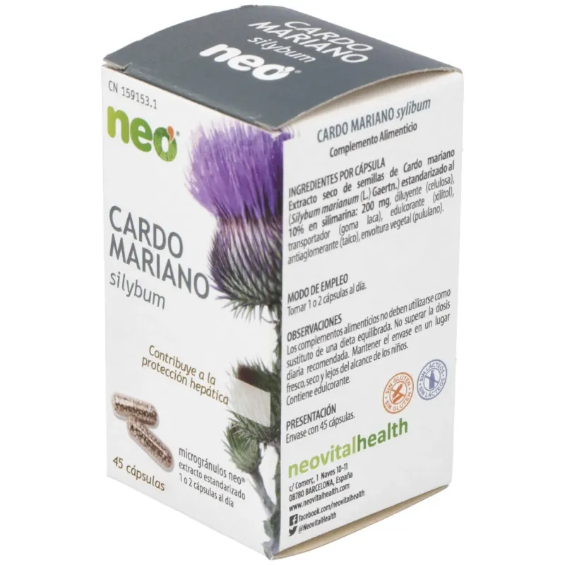 Cardo Mariano Microgranulos Neo 45 Cápsulas | Farmacia Barata Cardo Mariano Microgranulos Neo 45 Cápsulas | Farmacia Barata