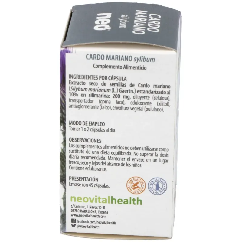 Cardo Mariano Microgranulos Neo 45 Cápsulas | Farmacia Barata Cardo Mariano Microgranulos Neo 45 Cápsulas | Farmacia Barata