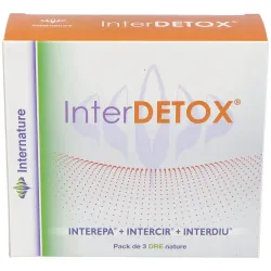 Interdetox Internature, Pack completo para desintoxicación, incluye Interepa, Intercir e Interdiu, cápsulas.