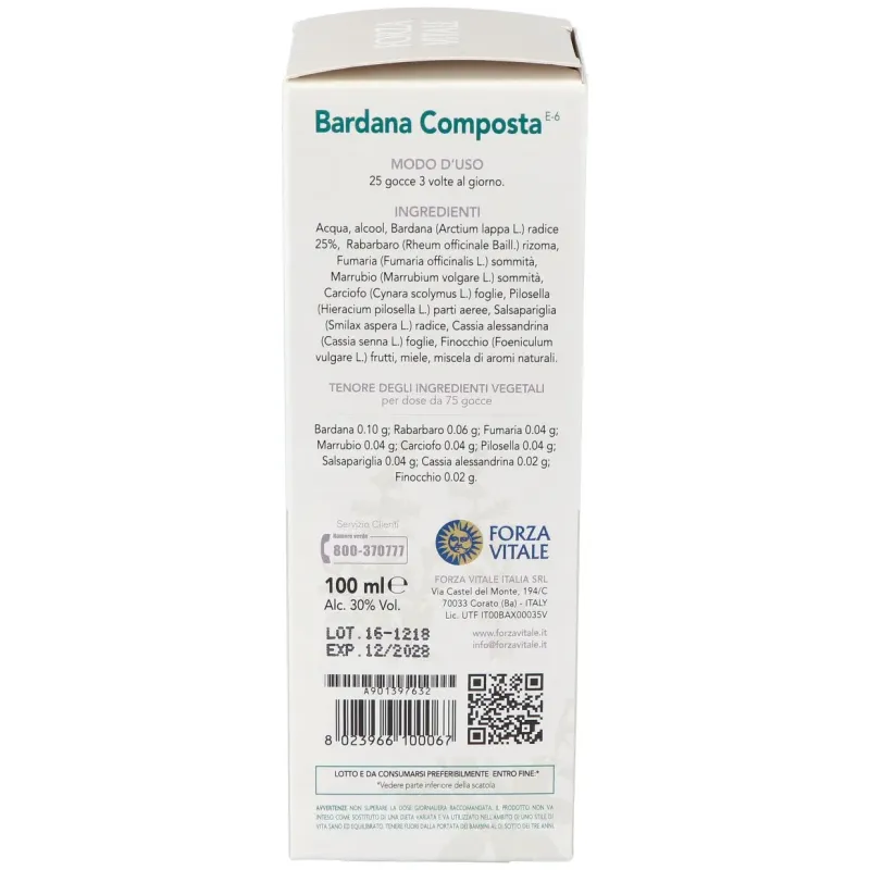 Forza Vitale Extracto de Bardana 100 ml | Farmacia Barata Forza Vitale Extracto de Bardana 100 ml | Farmacia Barata