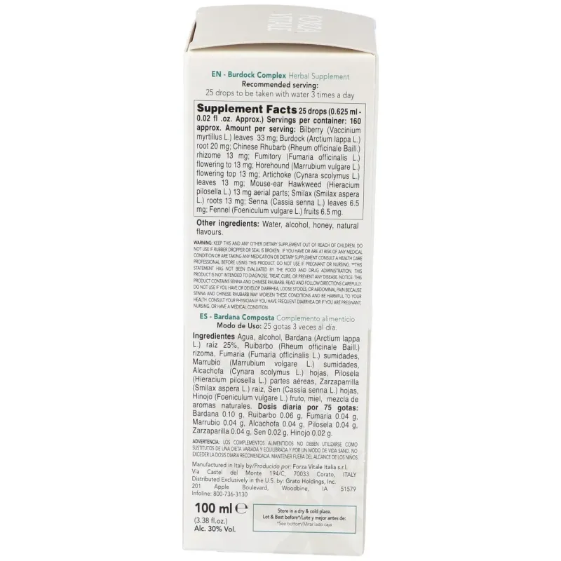 Forza Vitale Extracto de Bardana 100 ml | Farmacia Barata Forza Vitale Extracto de Bardana 100 ml | Farmacia Barata
