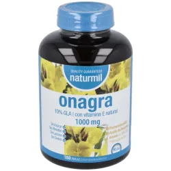 Naturmil Onagra, 180 perlas de 1000 mg con Vitamina E.