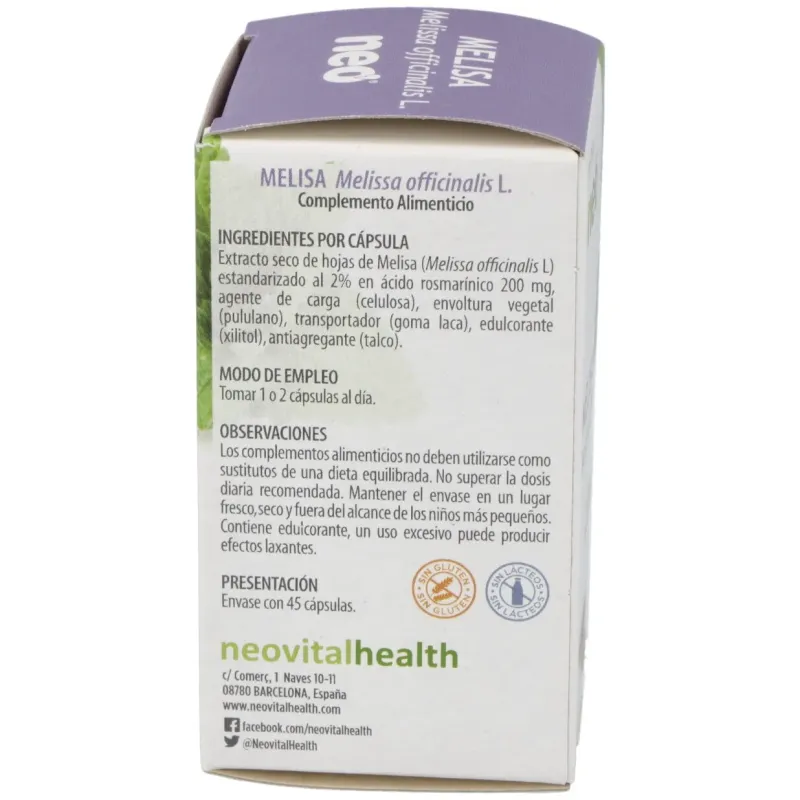 Neo Melisa Microgranulos 45 Cápsulas | Farmacia Barata Neo Melisa Microgranulos 45 Cápsulas | Farmacia Barata