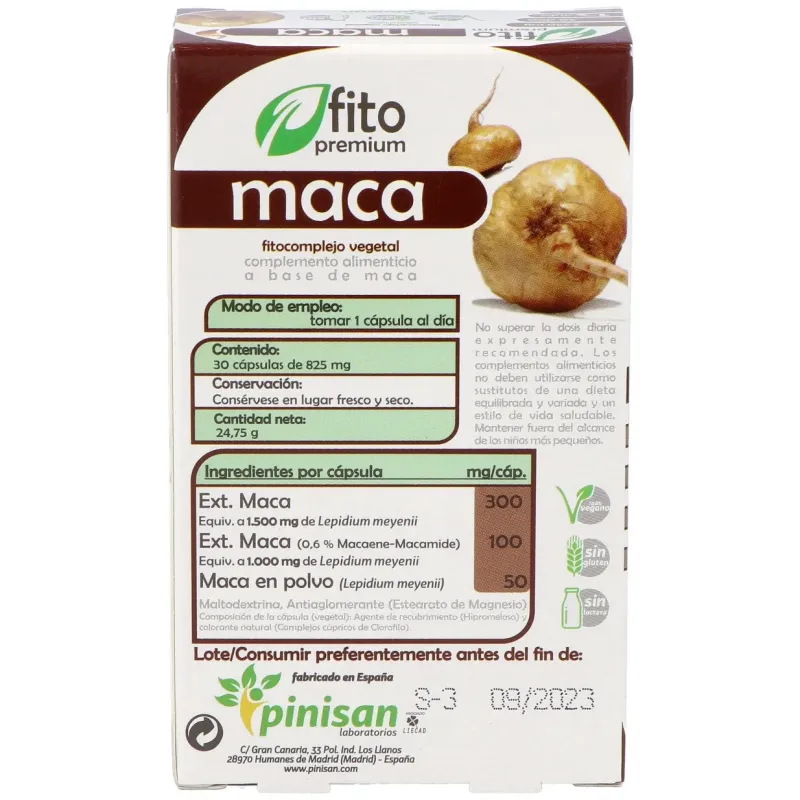 Pinisan Fitopremium Maca 30 Cápsulas | Farmacia Barata Pinisan Fitopremium Maca 30 Cápsulas | Farmacia Barata