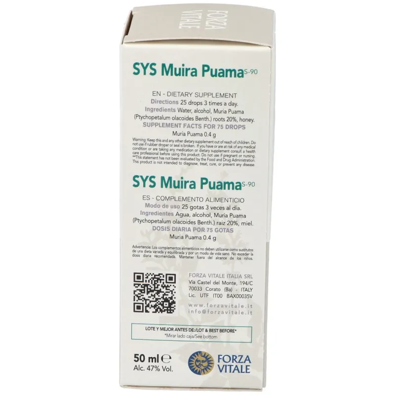 Forza Vitale Tónico Sys Muira Puama 50 ml | Farmacia Barata Forza Vitale Tónico Sys Muira Puama 50 ml | Farmacia Barata