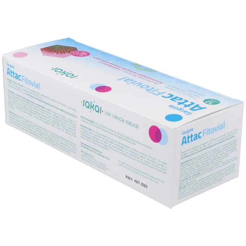 Gargola Fitovial Attac 10 ml x 12 Viales Sakai | Farmacia Barata