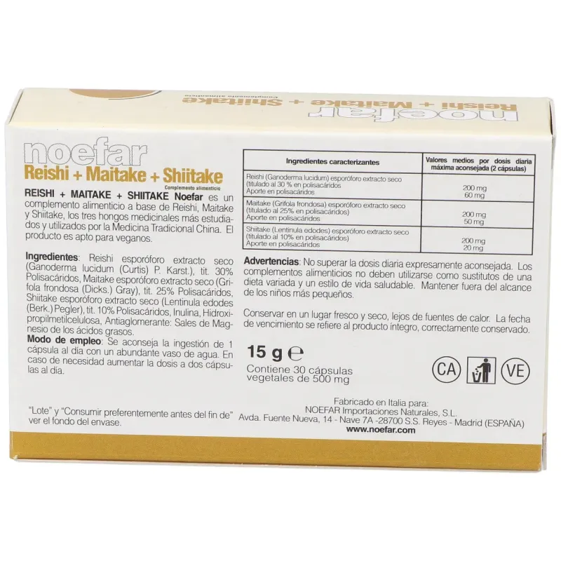 Reishi + Maitake + Shiitake 30 cápsulas | Farmacia Barata Reishi + Maitake + Shiitake 30 cápsulas | Farmacia Barata