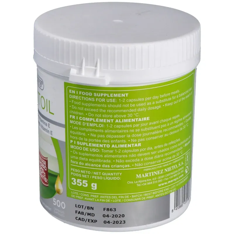 Marnys Aceite de Onagra, 500 perlas | Farmacia Barata