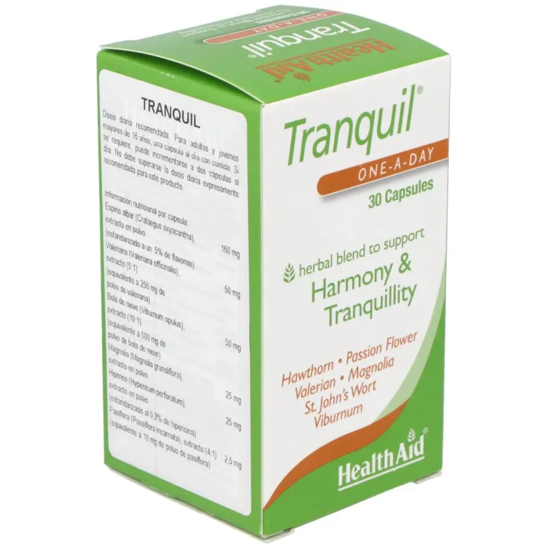 Health Aid Tranquil 30 cápsulas | Farmacia Barata Health Aid Tranquil 30 cápsulas | Farmacia Barata