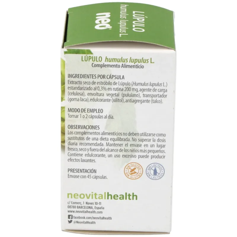 Neo Lupulo Microgranulos 45 Cápsulas | Farmacia Barata Neo Lupulo Microgranulos 45 Cápsulas | Farmacia Barata