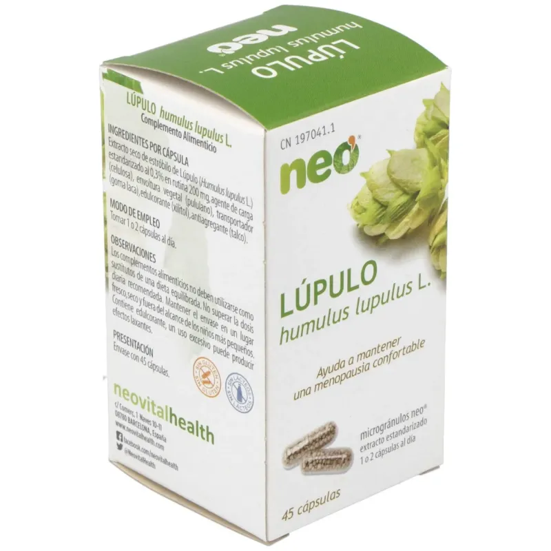 Neo Lupulo Microgranulos 45 Cápsulas | Farmacia Barata Neo Lupulo Microgranulos 45 Cápsulas | Farmacia Barata
