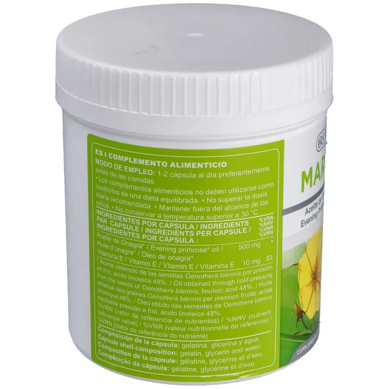Marnys Aceite de Onagra, 500 perlas | Farmacia Barata