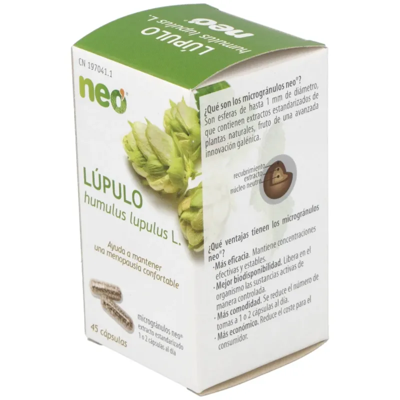 Neo Lupulo Microgranulos 45 Cápsulas | Farmacia Barata Neo Lupulo Microgranulos 45 Cápsulas | Farmacia Barata
