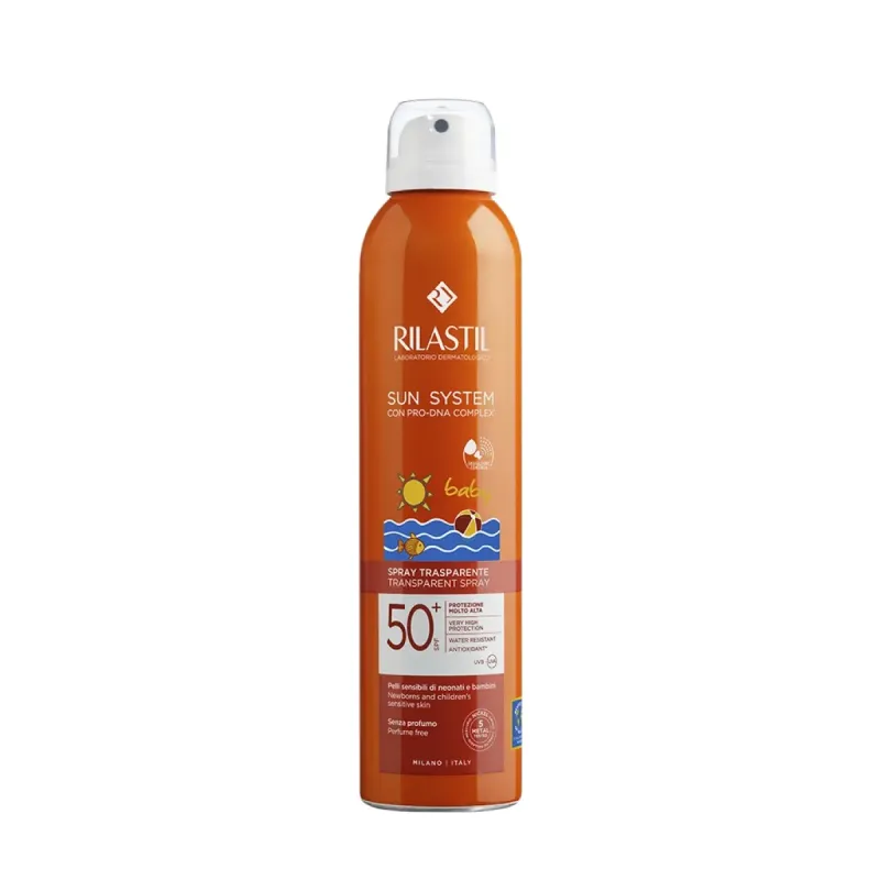 Rilastil Sun System Baby Transparente Spray SPF50+ 200 ml | Farmacia Barata Rilastil Sun System Baby Transparente Spray SPF50+ 200 ml | Farmacia Barata