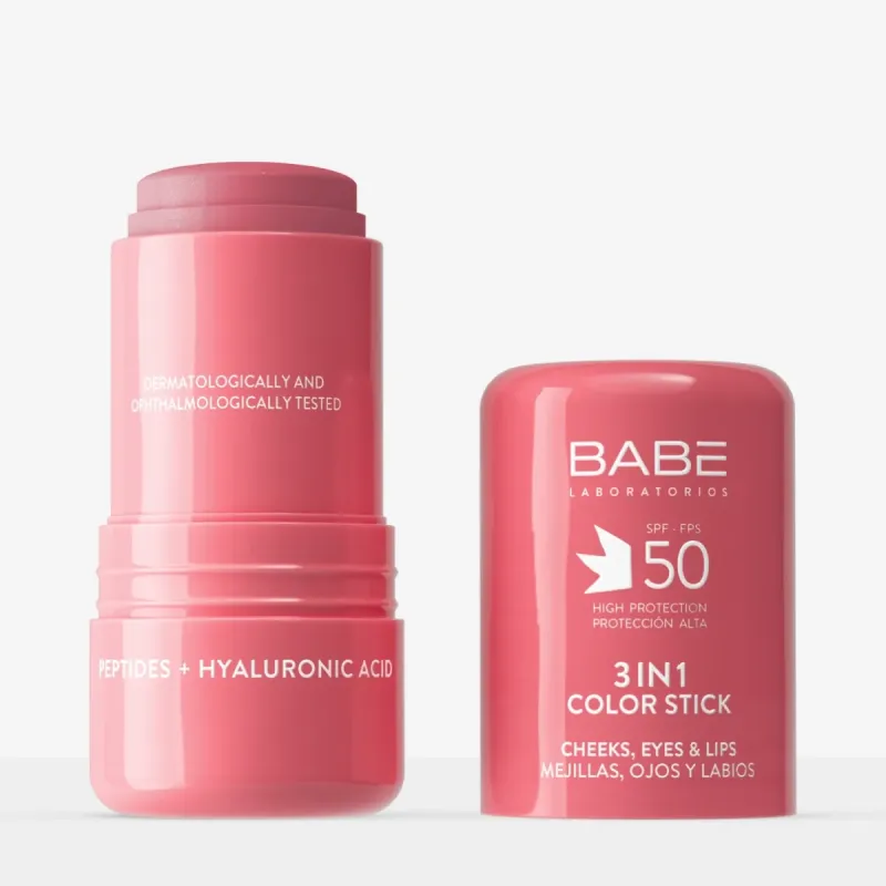 Babé 3 en 1 Color Stick SPF50 Ojos Mejillas Labios 4 g | Farmacia Barata