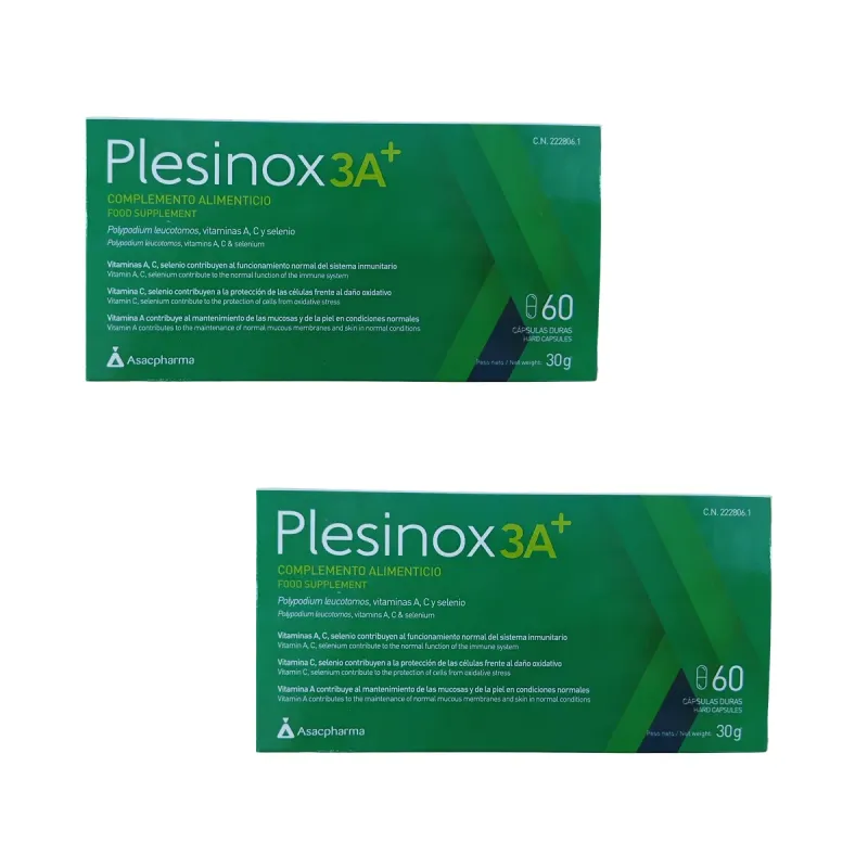 Asacpharma Plesinox 3A+ Duplo, 2x60 | Farmacia Barata Asacpharma Plesinox 3A+ Duplo, 2x60 | Farmacia Barata