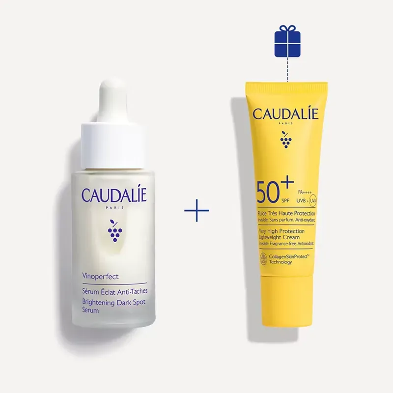 Caudalie vinoperfect serum antimanchas cofre + Regalo Vinosun SPF50+