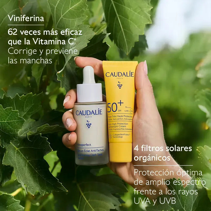 Caudalie vinoperfect serum antimanchas cofre + Regalo Vinosun SPF50+