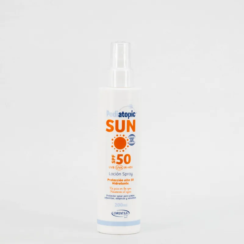 Pediatopic Sun Loción spray SPF50, 200ml. Pediatopic Sun Loción spray SPF50, 200ml.