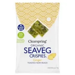 Clearspring Alga Nori Tostada Jengibre Snack, 4 g