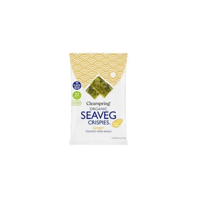 Clearspring alga nori tostada jengibre snack 4g | Farmacia Barata