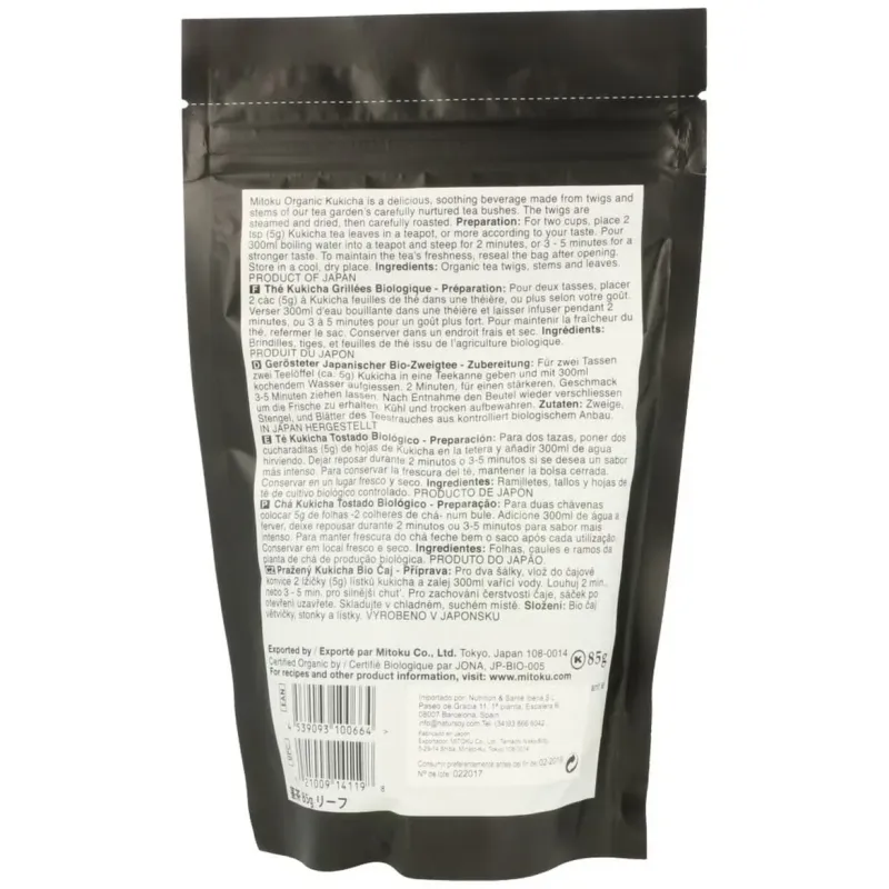 Mitoku té 3 años kukicha bio 85g | Farmacia Barata