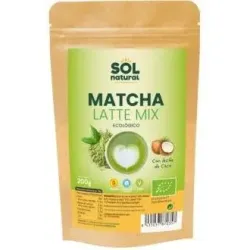 Solnatural Matcha Latte Mix con Leche de Coco Bio sin Gluten, 200 g